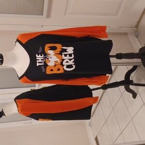 4/$60 Black & Orange Halloween Long Sleeve Tee - Size 1X